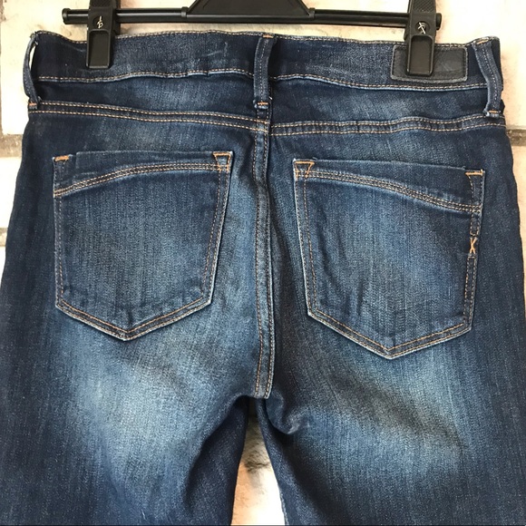 Express Mid Rise Faded Dark Wash legging Jeans - Picture 3 of 7